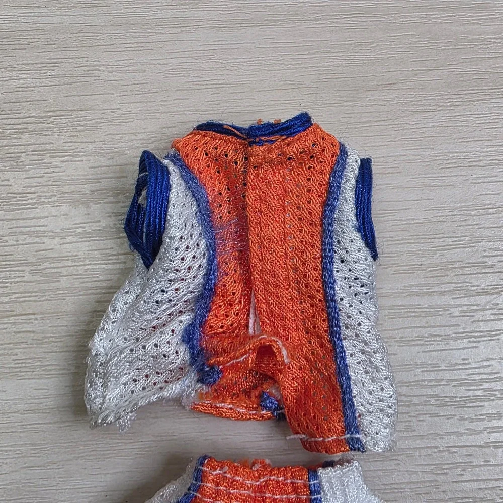 MGA Bratz Boyz Doll Basketball Outfit Orange White Mesh Jersey Shorts 15